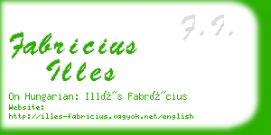fabricius illes business card